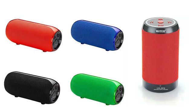 Портативная Беспроводная Bluetooth Колонка Wester WS-1603 1603 Красная