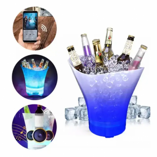 Светящееся ведро для льда Bucket Light с Bluetooth &bull; LED ведро для напитков, бара, вечеринки, пикника и сервировки