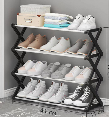 Полиця для взуття Shoe Rack 42 х 18,5 х 49,5 см &bull; Стійка для взуття складна 4 яруси