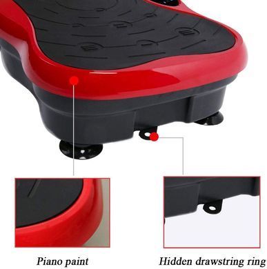 Віброплатформа для схуднення Minexo VIBRO SLIM SHAPER PRO RED з пультом ДУ та еспандерами ∙ Тренажер-віброплатформа VIBRO SLIM SHAPER PRO для занять спортом