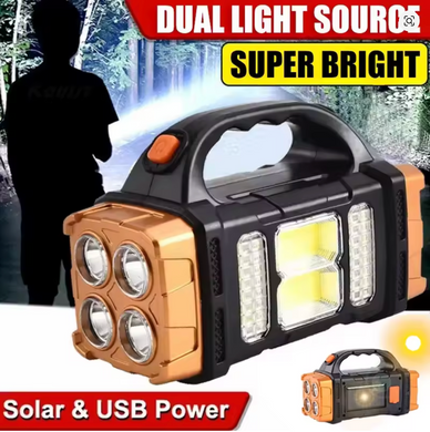 Акумуляторний LED ліхтар-лампа Hurry Bolt HB-2678 з Power Bank на сонячній батареї ∙ Мультифункціональний портативний ліхтар Hurry Bolt HB-2678
