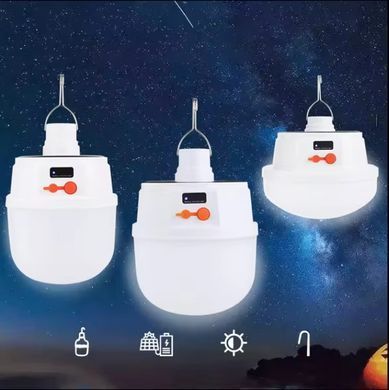 Аварийная лампа с крючком Solar Emergency Charging Lamp 2022 &middot; Аккумуляторная лампочка - светильник с солнечной батареей и влагозащитой IP65