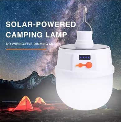 Аварийная лампа с крючком Solar Emergency Charging Lamp 2022 &middot; Аккумуляторная лампочка - светильник с солнечной батареей и влагозащитой IP65