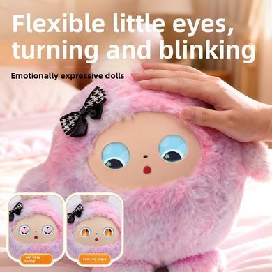 Интерактивная мягкая игрушка BB1882F-87 розовая с ИИ и LED-глазами &bull; Говорящая плюшевая игрушка для детей
