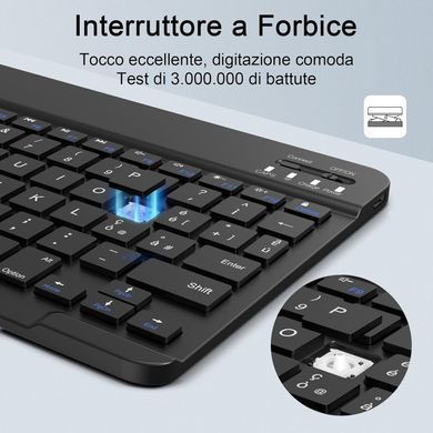 Беспроводная клавиатура с мышкой для планшета XL-5370 для работы и учебы ∙ Комплект Keyboard XL-5370 клавиатура + мышь Bluetooth с USB-ресивером