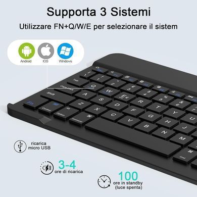 Беспроводная клавиатура с мышкой для планшета XL-5370 для работы и учебы ∙ Комплект Keyboard XL-5370 клавиатура + мышь Bluetooth с USB-ресивером