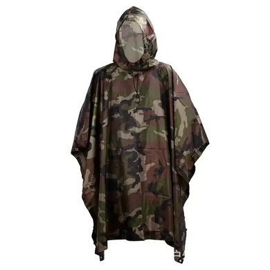 Дождевик Raincoat Камуфляж D -1 &bull; Тактичний дощовик камуфляж плащ-намет пончо з капюшоном