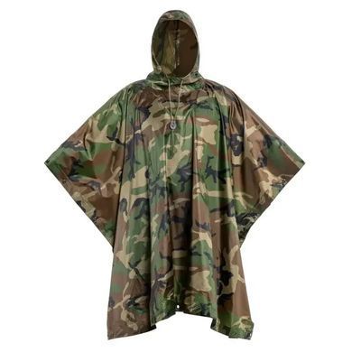 Дождевик Raincoat Камуфляж D -1 &bull; Тактичний дощовик камуфляж плащ-намет пончо з капюшоном