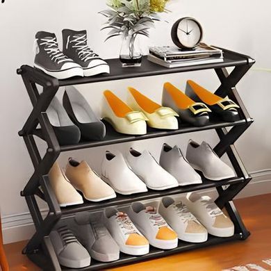Полиця для взуття Shoe Rack 42 х 18,5 х 49,5 см &bull; Стійка для взуття складна 4 яруси