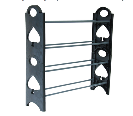 Полка для обуви органайзер Amazing Stackable Shoe Rack ∙ Стойка - этажерка обувная в прихожую на 4 полки