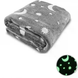 Плед светящийся в темноте Magic Blanket &bull; Мягкое одеяло 100&times;150 см со светящимся рисунком для детей, подростков и уютного отдыха