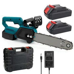 Компактная аккумуляторная пила CHAIN SAW с шиной 12 и двумя батареями&bull; Цепная пила M-9019 на аккумуляторе