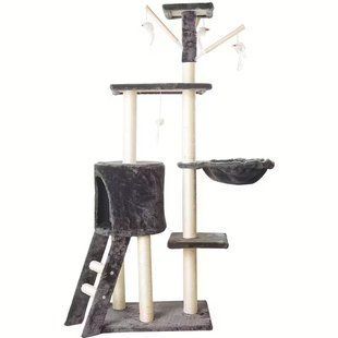 Игровой комплекс для кошек с когтеточкой и домиком Pet Hobby MT05-1 ∙ Когтеточка домик царапка для кота MT05-1