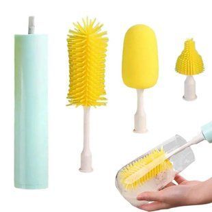 Электрическая беспроводная щетка &ndash; ершик Cup Cleaning Brush с насадками для уборки и мытья посуды &middot; USB зарядка