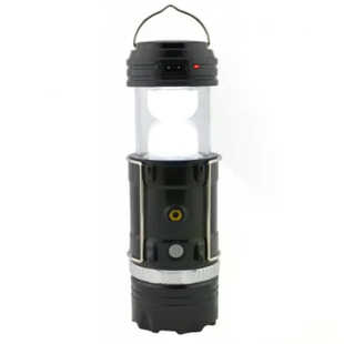 Кемпинговый фонарь HB-9699 черный &bull; Аккумуляторный фонарь HB-9699 с солнечной панелью и 2 режимами освещения