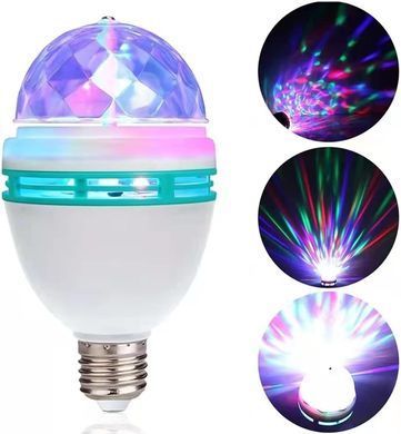 Диско лампа Ball RHD-15 LY 399 &bull; Світлодіодна обертова диско-лампа Ball RHD-15 LY 399 E27 RGB для вечірок і свят