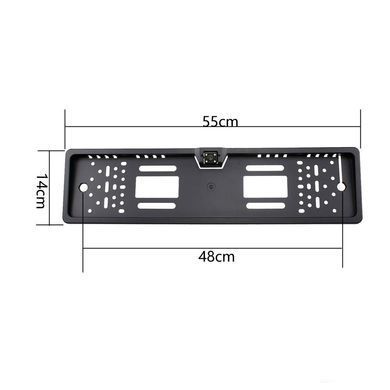 Камера заднего вида в авто номерной рамке с 4 LED подсветкой Black PR4