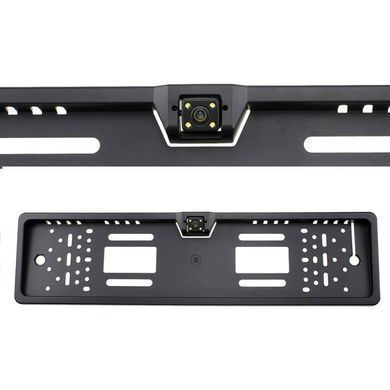 Камера заднего вида в авто номерной рамке с 4 LED подсветкой Black PR4