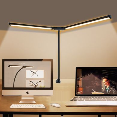 Настольная лампа светодиодная двойная LED на струбцине Double Lamp &bull; Двойная светодиодная настольная лампа