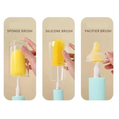 Электрическая беспроводная щетка &ndash; ершик Cup Cleaning Brush с насадками для уборки и мытья посуды &middot; USB зарядка
