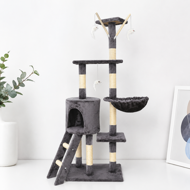 Ігровий комплекс для котів з кігтеточкою і будиночком Pet Hobby MT05-1 ∙ Кігтеточка будиночок дряпка для кота MT05-1