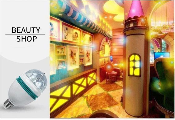 Диско лампа Ball RHD-15 LY 399 &bull; Світлодіодна обертова диско-лампа Ball RHD-15 LY 399 E27 RGB для вечірок і свят