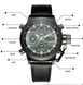 Чоловічий наручний годинник AMST Watch чорний &bull; Стильний кварцовий годинник на руку в чорному кольорі для щоденного носіння, роботи та подарунка