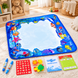 Акваковрик Aqua Magic Mat 100&times;80 см с водными маркерами &bull; Детский многоразовый коврик для рисования водой Aqua Magic Mat 100&times;80 см с исчезающими рисунками для творчества и развивающих игр