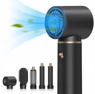Фен-расческа Hot Air Comb &bull; Фен 5в1 автоматические вращающиеся щипцы для завивки и выпрямления волос