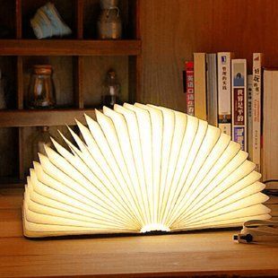 Складная LED лампа-книжка с аккумулятором 12х9 см ∙ Светильник - ночник в форме книги с регулируемой яркостью