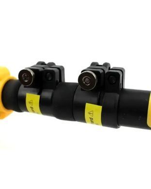 Набор аккумуляторной пилы и секатора KAR51 36V с высоторезом желтый &bull; Садовый комплект KAR51 с мини-пилой, секатором, телескопической штангой и 2 АКБ для обрезки деревьев