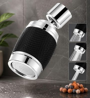 Аэратор DT-1222 360&deg; с фильтром &bull; Насадка на кран 360 Faucet Universal Pipe DT-1222 с 3 режимами и поворотным распылителем
