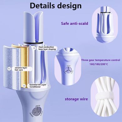 Автоматическая плойка AND KM-2063 1000W • Электрический стайлер для завивки волос, создания локонов, волн и домашней укладки