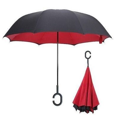 Зонт наоборот Up-Brella Зонт обратного сложения однотонный в чехле