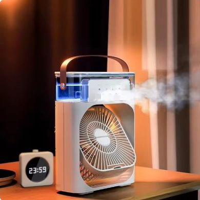 Настольный вентилятор с функцией увлажнителя Air Cooler Fan · Мини вентилятор - кондиционер с отделением для льда