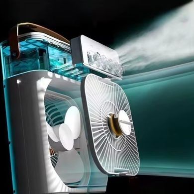 Настільний вентилятор з функцією зволожувача Air Cooler Fan Міні вентилятор - кондиціонер з відділенням для льоду