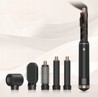 Фен-расческа Hot Air Comb &bull; Фен 5в1 автоматические вращающиеся щипцы для завивки и выпрямления волос