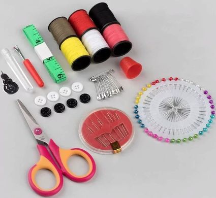 Компактний набір для шиття Insta Sewing Kit tasy ∙ Швейний набір для дому ∙ Нитки / голки / шпильки / ножиці / сантиметр / наперсток