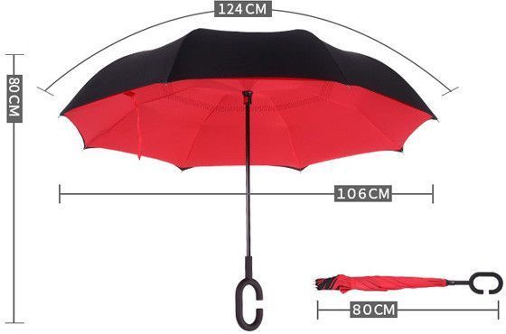 Зонт наоборот Up-Brella Зонт обратного сложения однотонный в чехле