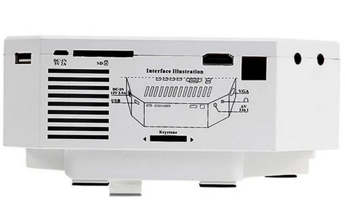 Портативный мини-проектор PRO-UC30 W8 мультимедийный светодиодный Домашний кинотеатр