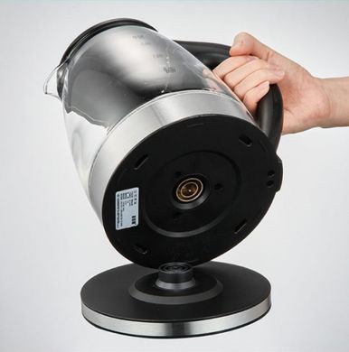 Электрический стеклянный чайник Goldteller MG-05 BLACK 1500W, 1.8 л