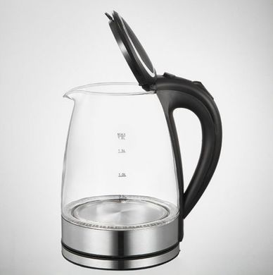 Электрический стеклянный чайник Goldteller MG-05 BLACK 1500W, 1.8 л