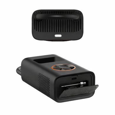 Автомобильный компрессор аккумуляторный с автоотключением и Power Bank ATJ-005 • Портативный беспроводной насос с цифровым дисплеем и LED-фонарем