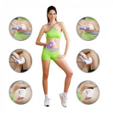 Ручной массажер Relax and Tone Антицеллюлитный вибромассажер для тела, рук и ног, 4 насадки