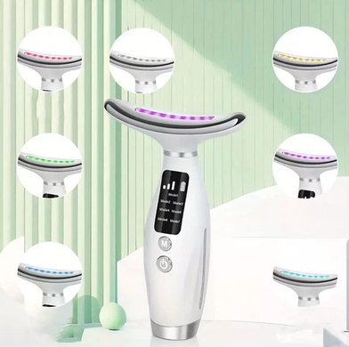 Микротоковый массажер Neck Beauty Device 26X-328 &bull; Массажер для лица, шеи и тела с микротоками для домашнего ухода за кожей