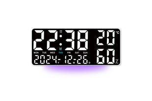 Электронные часы GH9002 &bull; Настенные и настольные LED-часы GH9002 с календарем, будильником, температурой, влажностью, пультом и USB 5V