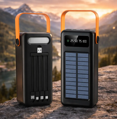 Power Bank SOLAR YM-636CX 80000 mAh с фонарём ∙ Портативный аккумулятор YM-636C на солнечной батарее
