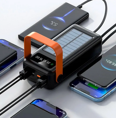 Power Bank SOLAR YM-636CX 80000 mAh с фонарём ∙ Портативный аккумулятор YM-636C на солнечной батарее