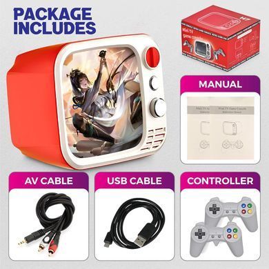 Игровая консоль H7 Mini TV РЕТРО 740 игр + 2 джойстика ∙ Портативная ретро-консоль H7 с экраном и джойстиками
