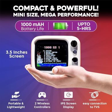 Игровая консоль H7 Mini TV РЕТРО 740 игр + 2 джойстика ∙ Портативная ретро-консоль H7 с экраном и джойстиками